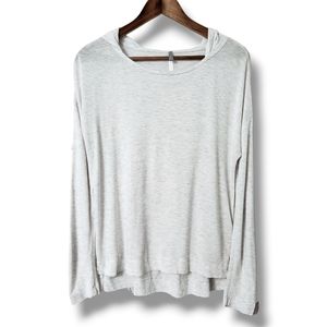 Off-White Long Sleeve Hooded Tee | Gap Pure | Petite Medium